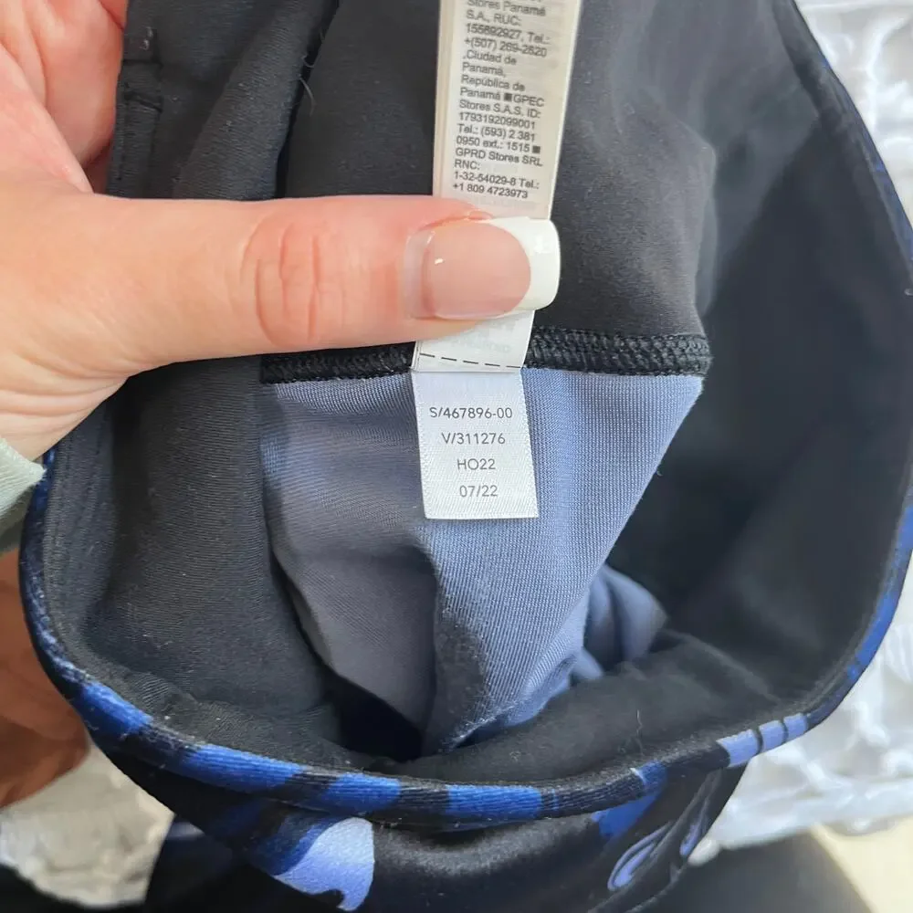Athleta Elation Blue Velvet Print Leggings Size XXS
